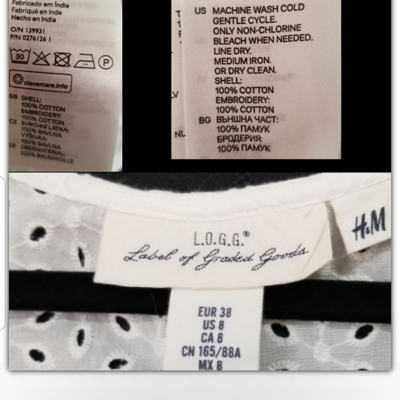 NWT L.O.G.G HM eyelet top size 8 - Picture 2 of 4